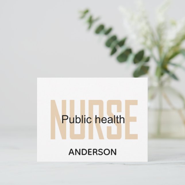 Personalized Public health nurse RN gifts Holiday Postcard (Standing Front)