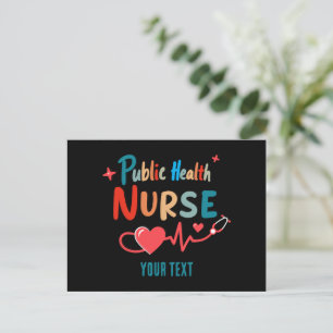 Personalized Public health nurse RN gifts Holiday Postcard
