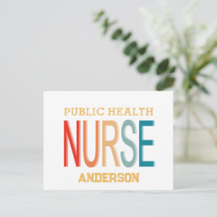 Personalized Public health nurse RN gifts Holiday Postcard