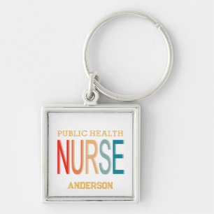 Personalized Public health nurse RN gifts Key Ring