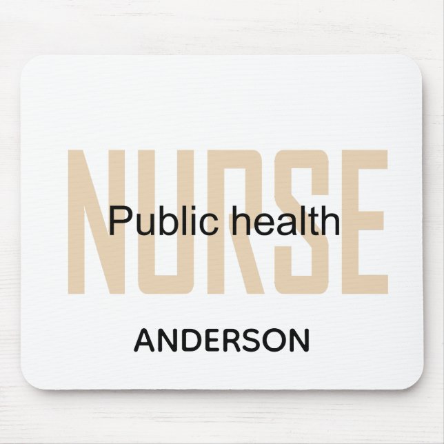 Personalized Public health nurse RN gifts Mouse Mat (Front)