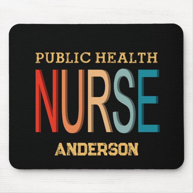 Personalized Public health nurse RN gifts Mouse Mat (Front)