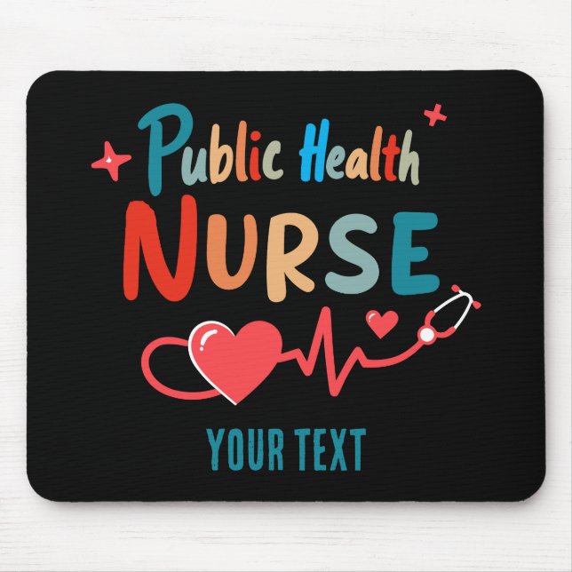 Personalized Public health nurse RN gifts Mouse Mat (Front)