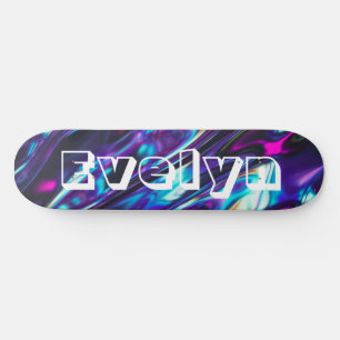 Personalized Purple Abstract Minimal Image Skateboard