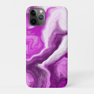 Personalized Purple and White Marble Swirls    iPhone 11 Pro Case