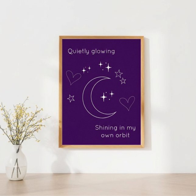Personalized Purple Celestial Line Art Poster (Creator Uploaded)