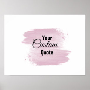 Personalized Purple foil paint stroke quote print