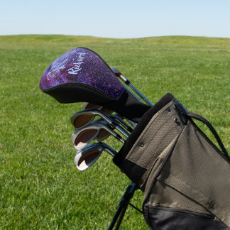 Personalized Purple Glitter Golf Head Cover