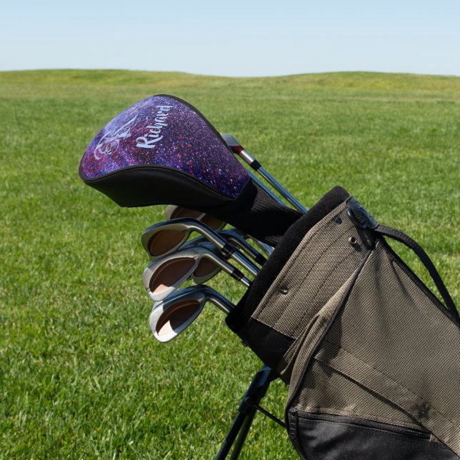 Personalized Purple Glitter  Golf Head Cover (In Situ)