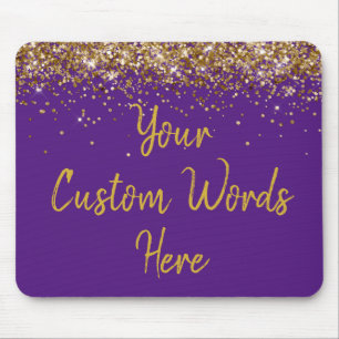 Personalized Purple Gold Assistant Birthday Gift Mouse Mat