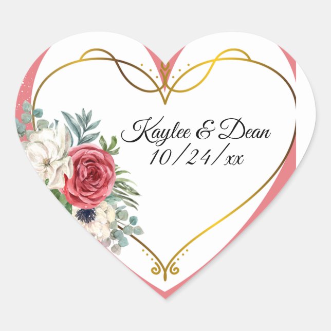 Personalized Purple Heart stickers (Front)