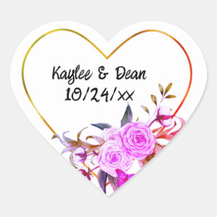 Personalized Purple Heart stickers