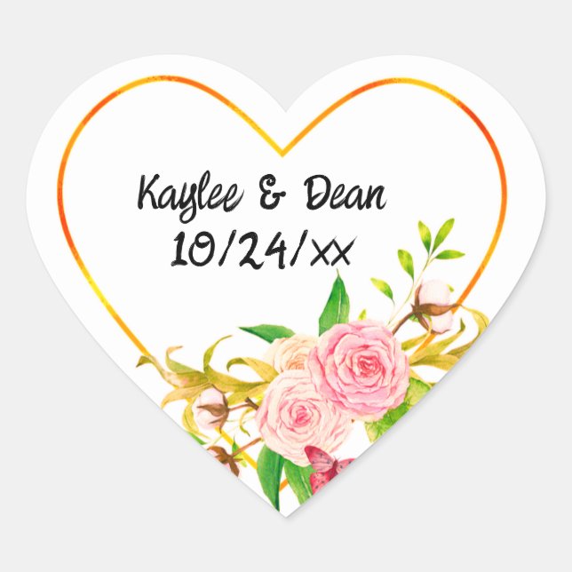 Personalized Purple Heart stickers (Front)