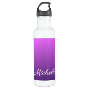 Personalized purple ombre 710 ml water bottle