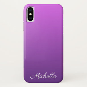 Personalized purple ombre iPhone x case