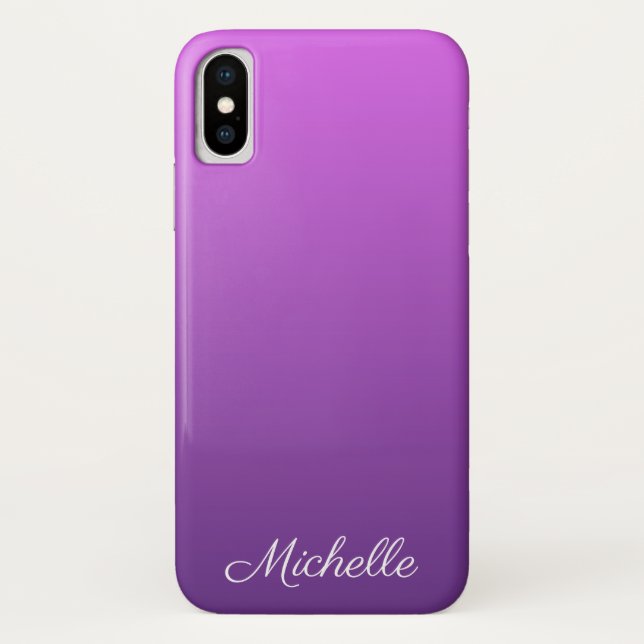 Personalized purple ombre Case-Mate iPhone case (Back)