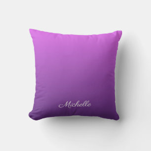 Personalized purple ombre cushion