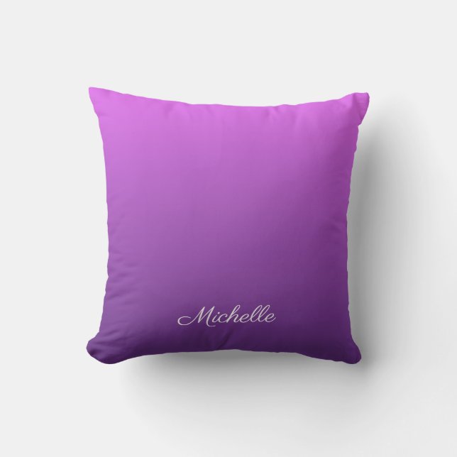 Personalized purple ombre cushion (Front)