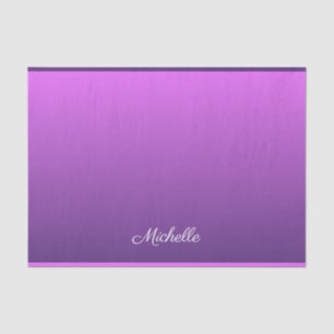 Personalized purple ombre tissue paper