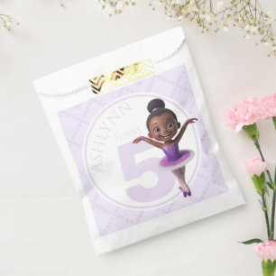 Personalized Purple Tutu Ballerina Birthday Favour Bags