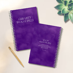 Personalized Purple Witch’s Gratitude Spell Notebook