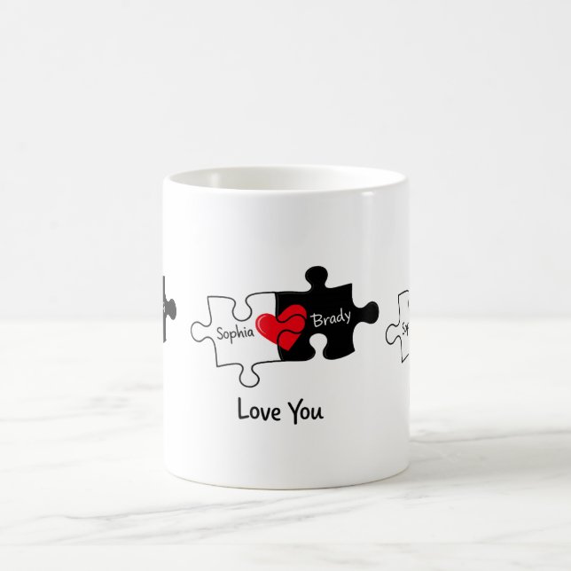 Personalized Puzzle Couple Mug (Center)