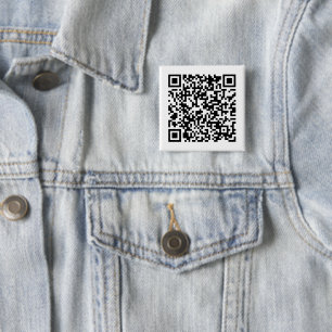 Personalized QR Code Custom URL Square 15 Cm Square Badge