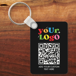 Personalized QR Code & Logo Key Ring