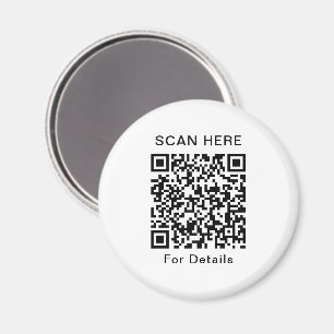 Personalized QR Code Round Magnet – Stand Out