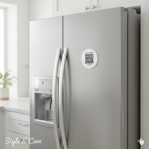 Personalized QR Code Round Magnet – Stand Out