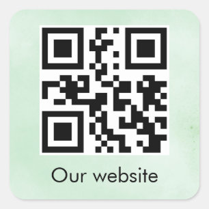 Personalized QR code Square Sticker