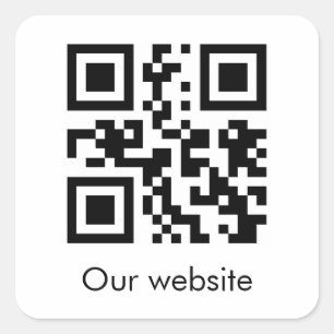 Personalized QR code Square Sticker