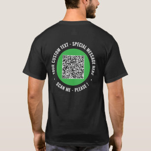 Personalized QR Code T-Shirt Example Custom Text