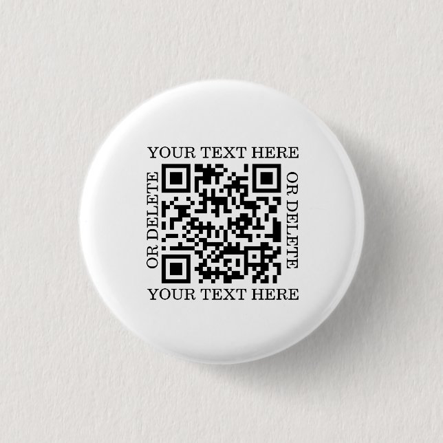 Personalized QR Code To Scan 3 Cm Round Badge (Front)