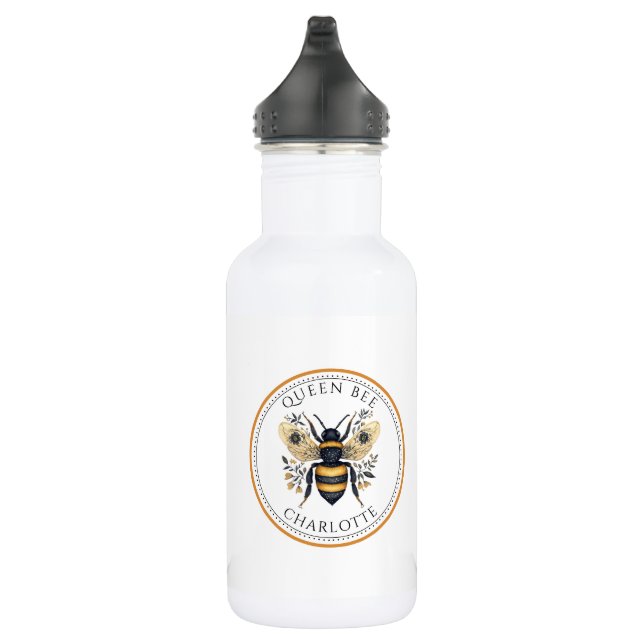 Personalized Queen Bee Floral 532 Ml Water Bottle (Right)