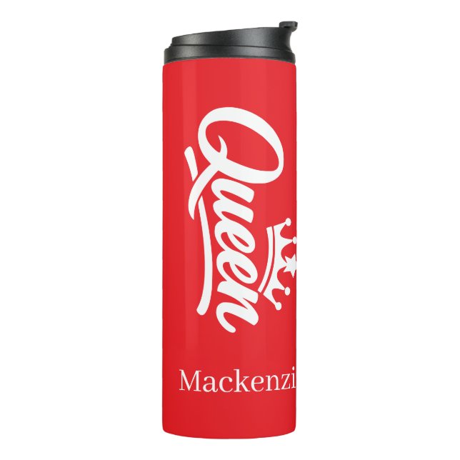 Personalized Queen With Crown Thermal Tumbler (Rotated Left)