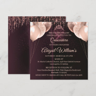 Personalized Quinceañera Invitation Mis Quince A