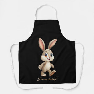 Personalized Rabbit Apron Cute Bunny Design 