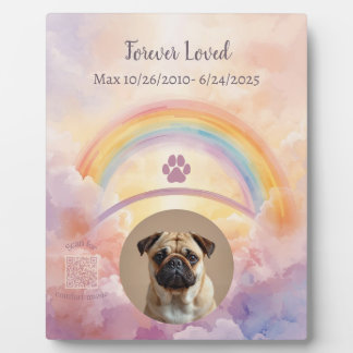 Personalized Rainbow Bridge Dog Memorial Plaque