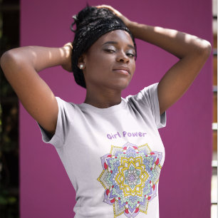 Personalized Rainbow Flower Mandala T-Shirt
