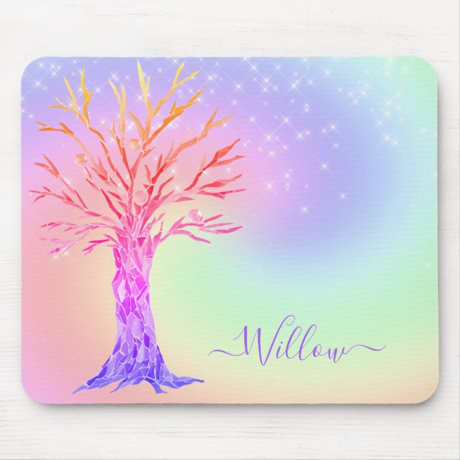 Personalized Rainbow Mouse Mat (Front)