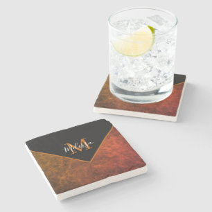 Personalized rawhide personalized stone coaster