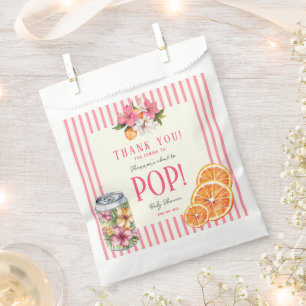 personalized Ready to Pop Tropical Floral Citrus Favour Bags