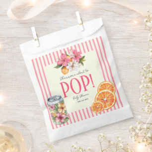 personalized Ready to Pop Tropical Floral Citrus  Favour Bags