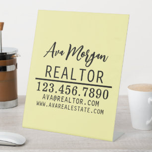 Personalized Real Estate Agent Gift Pedestal Sign