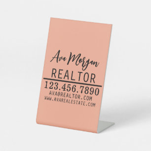 Personalized Real Estate Agent Gift Pedestal Sign