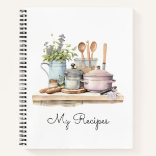 Personalized Recipes 3 Ring Binder Notebook