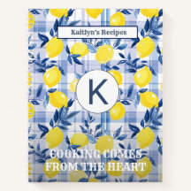PERSONALIZED RECIPES LEMONS MONOGRAM MESSAGE 