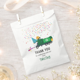 Personalized Recycling Garbage Truck Party Theme Favour Bags