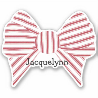 Personalized Red Christmas Bow